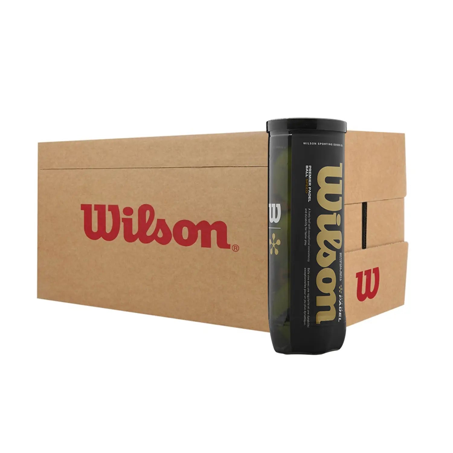 CARTON DE 24 BOÎTES DE 3 BALLES - 72 BALLES - WILSON PREMIER PADEL SPEED
